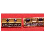 (2) 14K Vtg Schlumberger Gold Employee