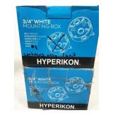 3 mounting boxes, Hyperikon 3/4" white