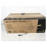 1 fan, Hyperikon 44W 42" ceiling fan with 3