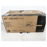 1 fan, Hyperikon 44W 42" ceiling fan, wooden