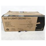 1 fan, Hyperikon 62W 52" ceiling fan with 3