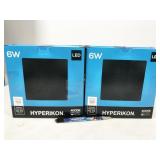 2 fixtures, HyperWallMountD6-40, Hyperikon LED 6W