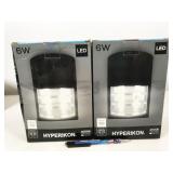 2 fixtures, HyperWallMountS6-40, Hyperikon LED 6W