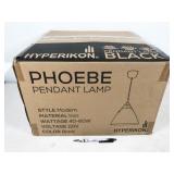 1 fixture, Hyperikon 40-60W Phoebe black pendant