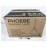 1 fixture, Hyperikon 40-60W Phoebe white pendant