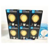 7 bulbs, Hyperikon LED 5W E26 G25 filament bulbs,