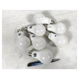 7 bulbs, Hyperikon LED A19 3000K bulbs, no box