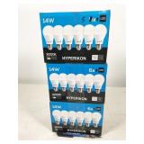 17 bulbs, HyperA19-14W30, Hyperikon LED 14W 3000K