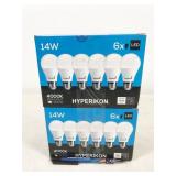 12 bulbs, HyperA19-14W40, Hyperikon LED 14W 4000K