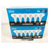 12 bulbs, HyperBR40-272, Hyperikon LED 15W 2700K