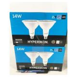 4 bulbs, HyperPAR38-30, Hyperikon LED 14W 3000K