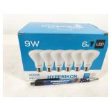 6 bulbs, HyperSBR20-40, Hyperikon LED 9W 4000K