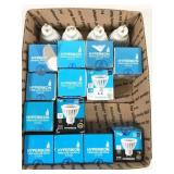 17 bulbs, assorted GU10 base track bulbs