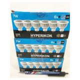 18 bulbs, HyperMR16-30, Hyperikon LED 7W 3000K