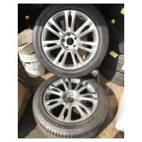 2pc Dunlop tires with rims, Signature HP, 235/50