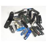 assorted folding knives