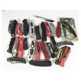 assorted folding knives