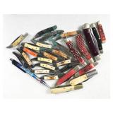 assorted folding knives