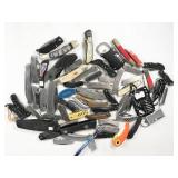 assorted folding knives