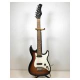 Synsonics electric guitar on stand