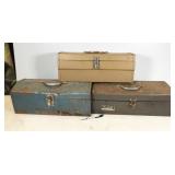 3pc metal toolboxes, NO SHIPPING