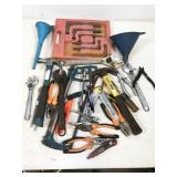 wrenches, funnels, hand tools