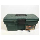 plastic tool box with pliers