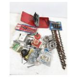 drill bits, nuts, bolts