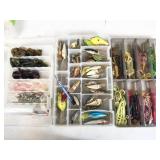 2 boxes of fishing tackle