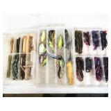 3 boxes of fishing tackle