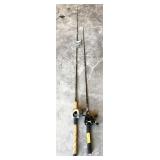 pair of bait caster rods/reels: Daiwa 153A