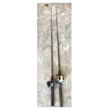 pair of bait caster rods/reels: Shakespeare Alpha