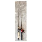 pair of bait caster rods/reels: Shakespeare Alpha