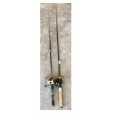 pair of bait caster rods/reels: Mitchell