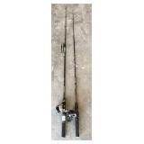 pair of bait caster rods/reels: Abu Garcia