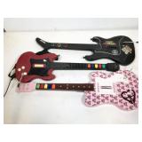 3pc video game guitar controllers, not tested