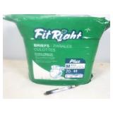 Fit Right disposable briefs, size medium