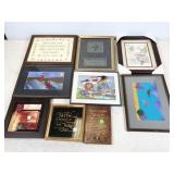 assorted framed art