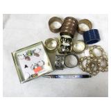 napkin rings, wine glass charms