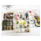 3 boxes of fishing tackle