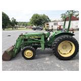 John Deere 950 4wd tractor with front end loader