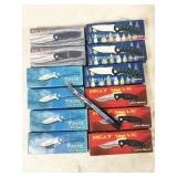 asorted folding knives