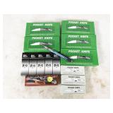 asorted folding knives