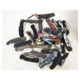 asorted folding knives