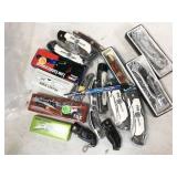 asorted folding knives