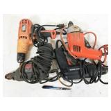 4pc assorted electric drills, work