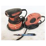 pair Black & Decker sanders, work