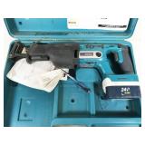 Makita BJR240 cordless reciprocating saw in case,