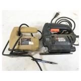 pair Black & Decker jigsaws, work
