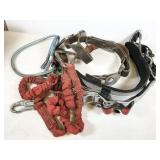 safety belt with safety ropes, climbing gear